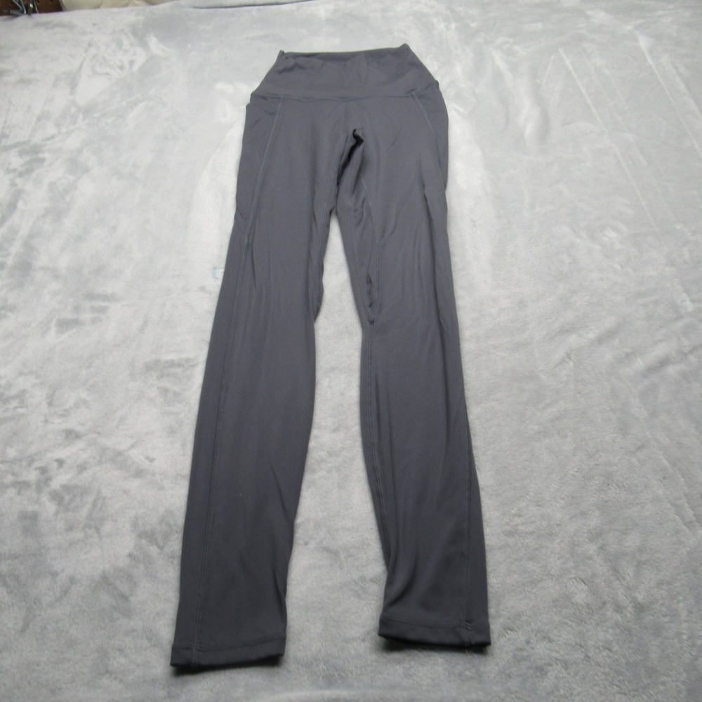 Dixxon Leggings Womens XS Gray High Rise Pocket Stretch PullOn Active 27" Inseam